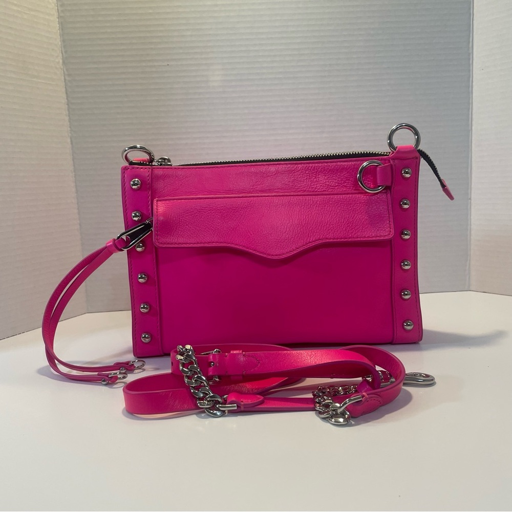Rebecca Minkoff Pink Crossbody Bag with Silver Hardware